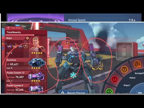 New weapon Fusion cannon 6,8,10,12,16🤩😍🥰😇  hurray!//mech arena gameplay 👌 😎 👍 🙌