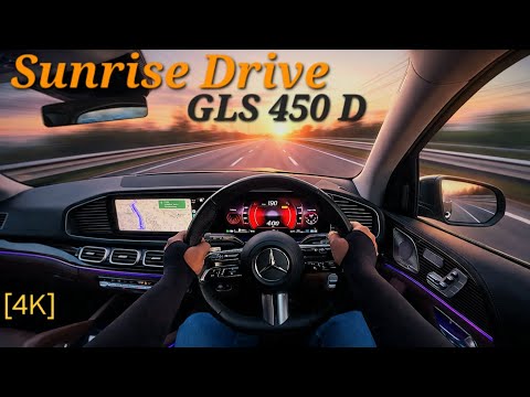 [4K] EARLY MORNING DRIVE IN THE MERCEDES GLS 450 D