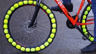 Come realizzare due tubolari per bici con palline da tennis