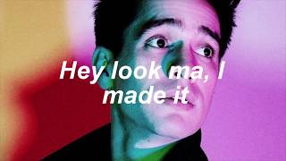 Panic! At The Disco // Hey Look Ma, I Made It - Lyric Video