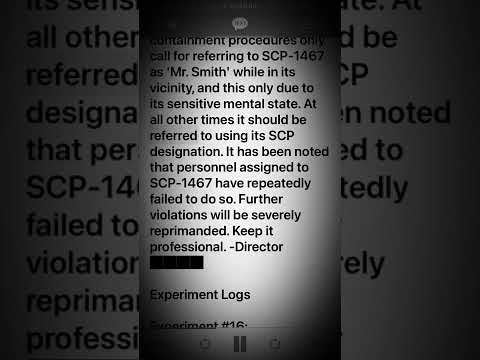 Scp 1467 The Man that Wasn't