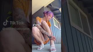 i cant get my shoe buckled! #fyp #viral #heels #minidress #petite