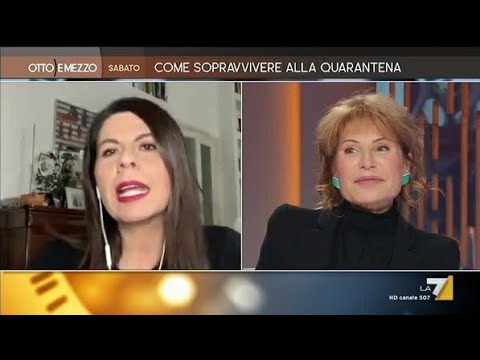 Davide Oldani, Geppi Cucciari, Riccardo Luna e Andrea Vitali a Otto e Mezzo S., LA 7  4/04/2020