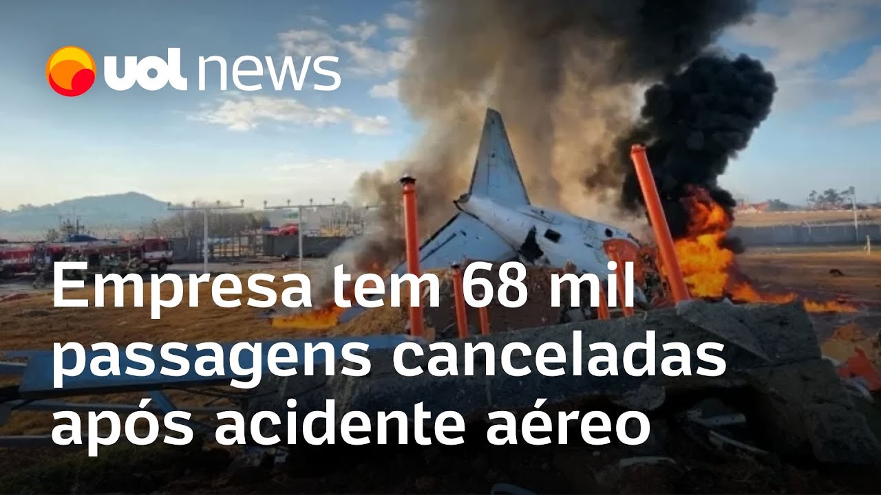 Acidente na Coreia do Sul: Empresa tem 68 mil passagens canceladas após acidente de avião