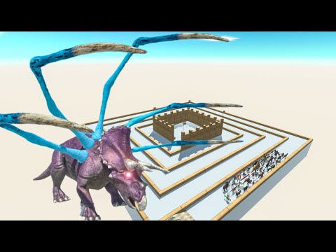 Escape From Alien Triceratops - Last Survivor - Swirl Course | Animal Revolt Battle Simulator