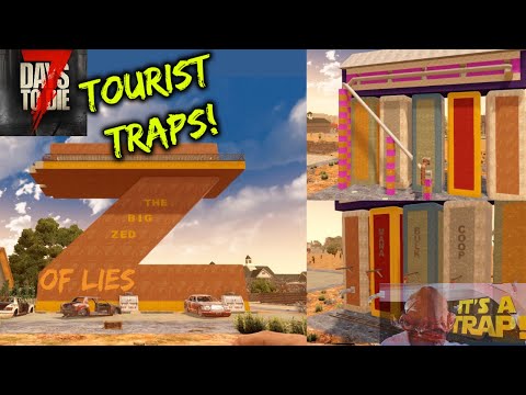 7 Days To Die ~ Roadside Attractions That Are Tourist Traps! Exploring The CompoPack Mod