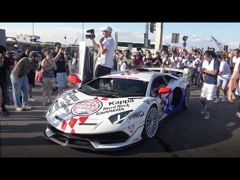 Gumball 3000 PURE CHAOS in Venice!  -  Gintani SVJ, Straight piped 812, Chiron, Sian & more!