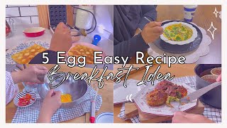 5 Egg Easy Recipes for your breakfast at home • Masak guna air fryer Quiche recipe || Quick & Simple