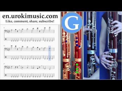 Bassoon lessons Miley Cyrus - Malibu Sheet Music Tutorial Part#1 um-i352