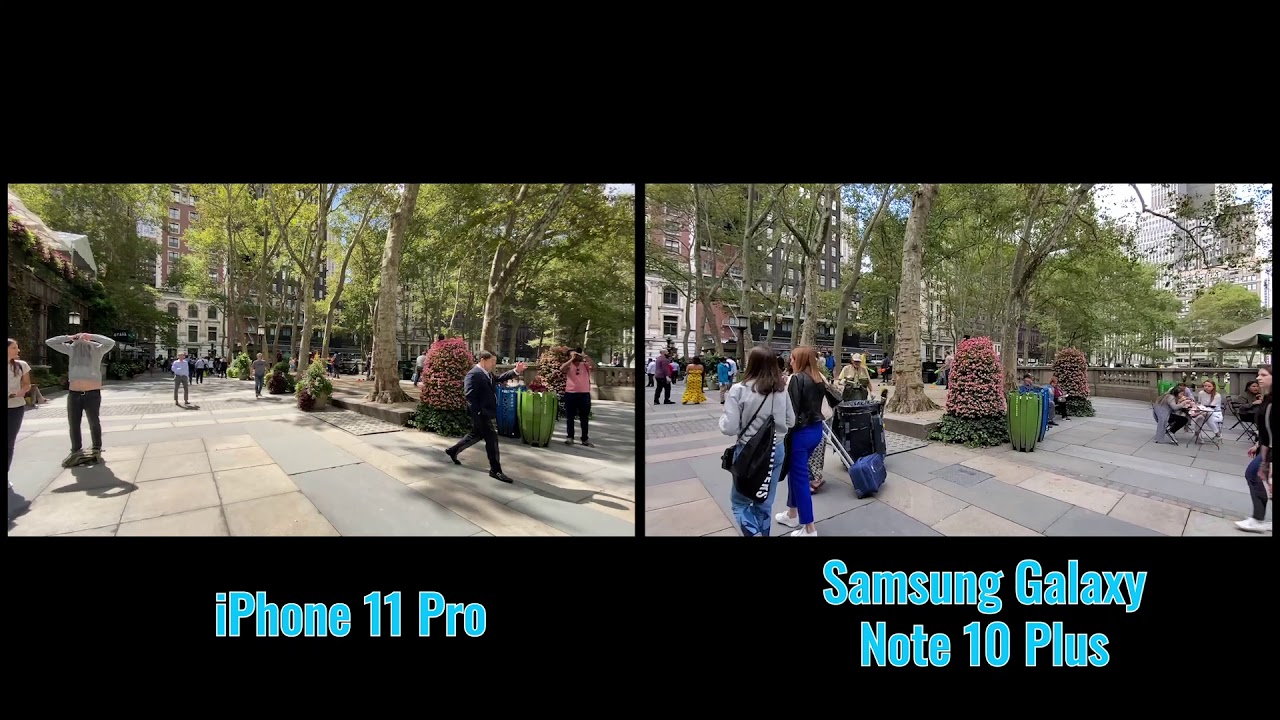 iPhone 11 Pro vs. Galaxy Note 10 Plus: Sample Video - YouTube