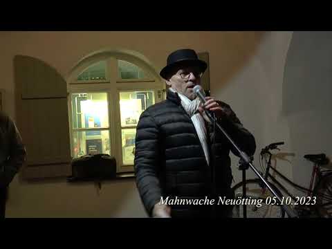 92.NeuOettinger Mahnwache Rudi macht eine Anzeige gegen Chemtrails 05.10.2023 02