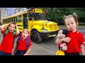 Five Kids First Day of School + more Children's Songs and Videos