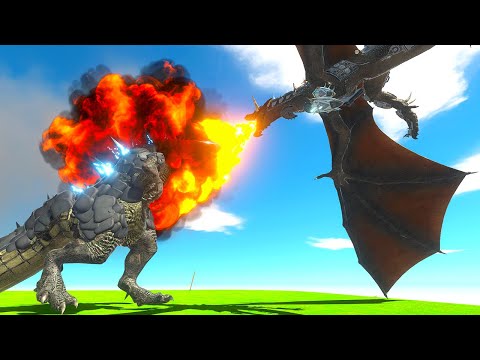 UPGRADED Dragon Takes on GODZILLA - Animal Revolt Battle Simulator