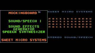 Apple II Mockingboard Speech Demonstration Programs