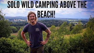 SOLO Wild Camping In The Trees Above The Beach, With Views Over The North Sea.