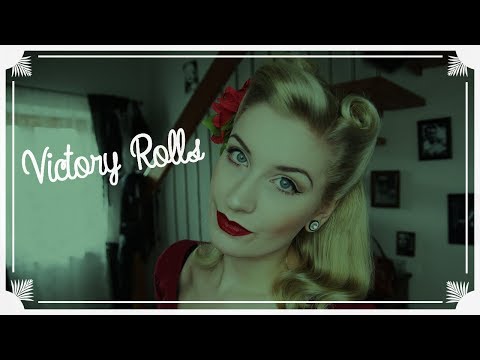 Victory Rolls Hairstyle Tutorial / Rockabilly Anfänger Frisur / Easy! (ENGLISH SUBS)