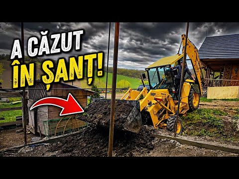 A căzut cu buldoexcavatorul în șanț 