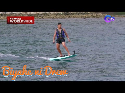 Flying surfboard sa Batangas, sinubukan ni Biyahero Drew Biyahe ni Drew