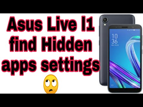 How hide apps in Asus live l1 and Remove hidden apps from settings video