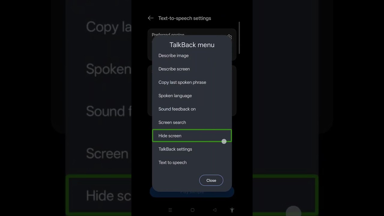 Google TalkBack 16.2 text to speech  colour reading italic Bolt problem and useful shortcut gestures