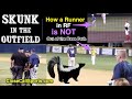 Skunk in the Outfield & How a Runner in Right Field is NOT Out of the Base Path, A Rules Review