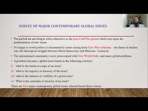 Global Trends course  Contemporary Global Issues