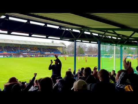 Kings lynn town Vs Boston United yellow and black army chant 1/1/23