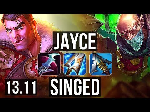 JAYCE vs SINGED (TOP) | 7/1/7, 500+ games, Dominating | KR Master | 13.11