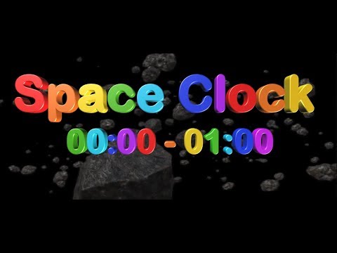 🕐 Space Clock-1 🕐 00:00 - 01:00 | One hour | What time is it now? | Clock for Kids