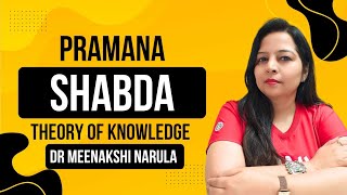 Shabda Pramana (Verbal Testimony) Theory of Knowledge I Dr Meenakshi Narula