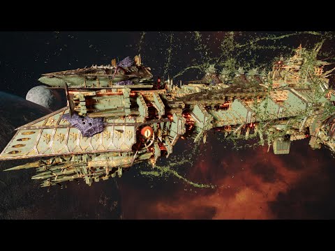 Death Guard vs Imperial Navy - Skalgrim Mod - Massive Battle - Battlefleet Gothic Armada 2