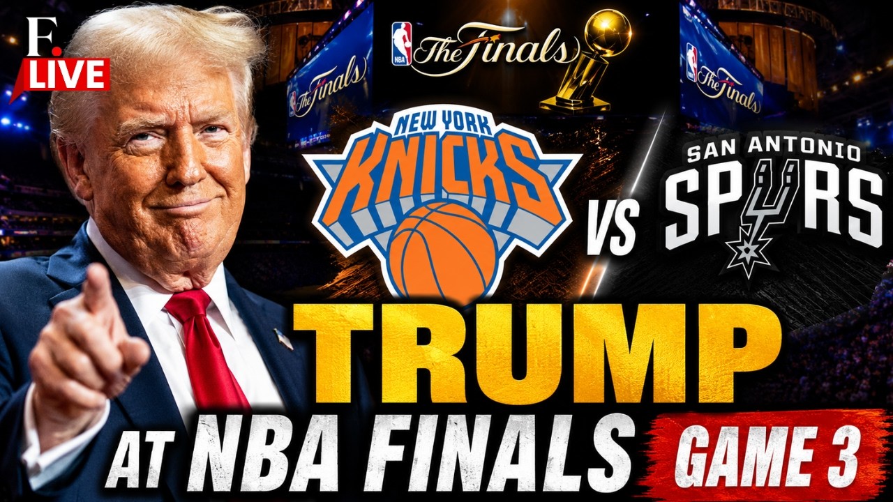NBA FINALS LIVE: Trump at NBA Finals Game 3 — New York Knicks vs San Antonio Spurs