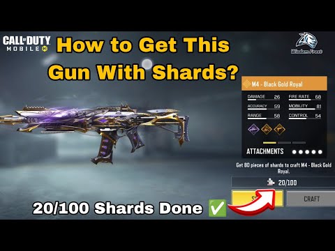 How to CRAFT M4 - Black Gold Royal With Shards | FREE Unlock or CLAIM Legendary M4 Cod Mobile 2025