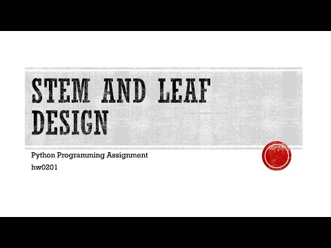 Python Programming Assignment 0201 Stemandleaf Design