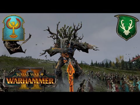 Durthu Swims In A Sea Of Bone. Tomb Kings Vs Wood Elves. Total War Warhammer 2, Multiplayer