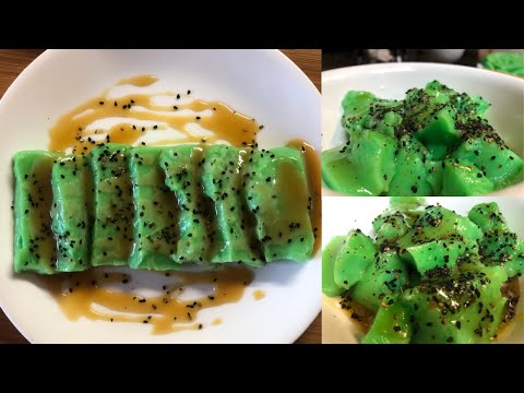 How to Make Nom Banh Duc or Steam Pandan Rice Cake
