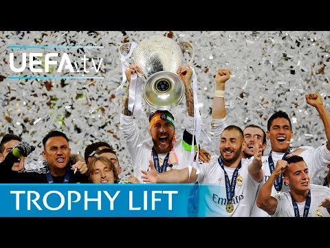 Real Madrid lift UEFA Champions League trophy