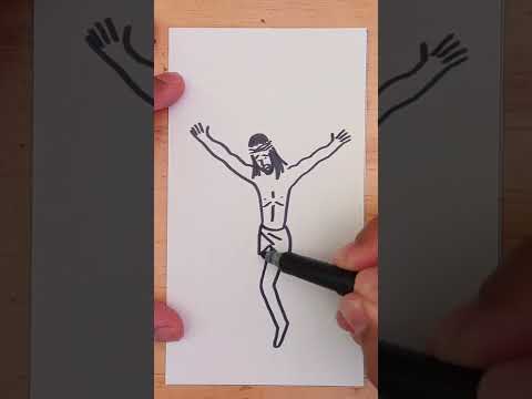 Dibuja a Jesús Crucificado con estos sencillos pasos!!