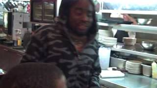 Wale and J. Cole freestyle waiting for food at Denny&#39;s