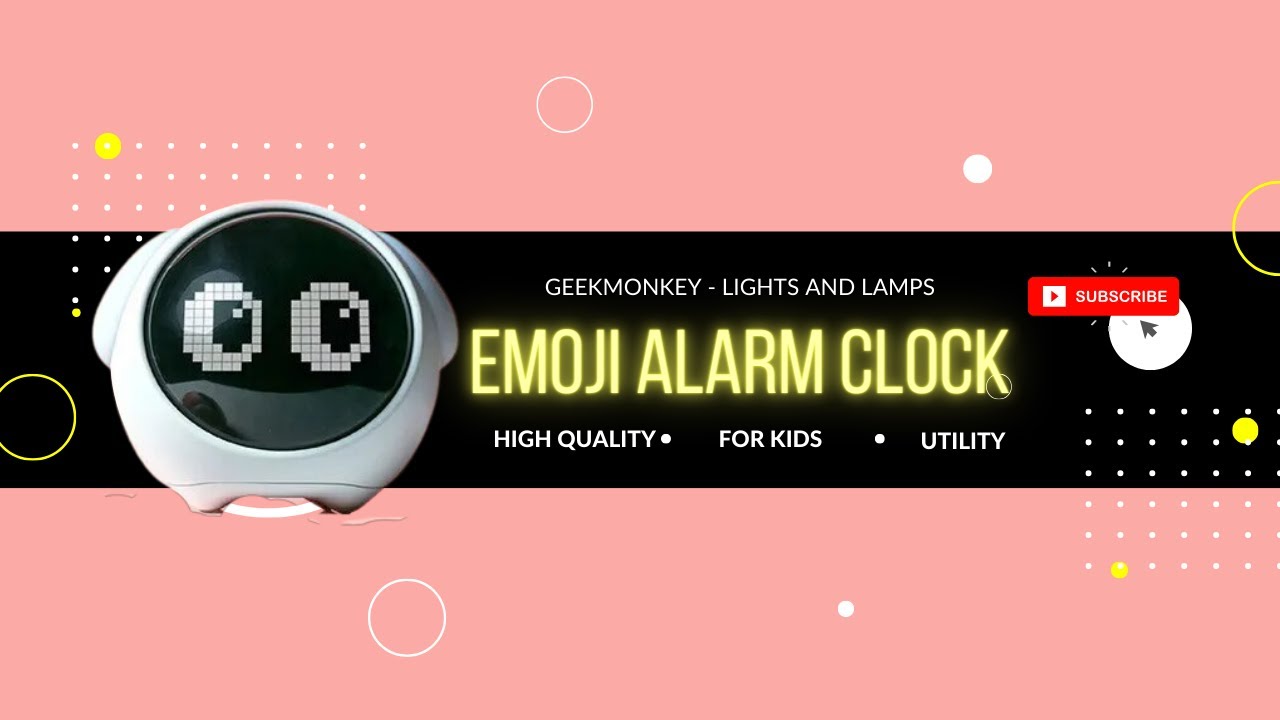 Geekmonkey - Emoji Alarm Clock | Digital Clock | With Light