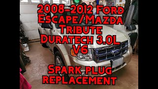 2008-2012 Ford Escape/Mazda Tribute/Mercury Mariner Dura-tec 24 valve 3.0L V6 Spark plug replacement