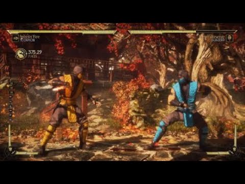 Mortal Kombat 11:375+ Damage Scorpion Kombo (Searing Rage, 1 Bar)