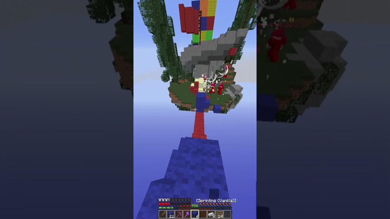 The Craziest Block Clutches of All Time!   #hypixel #shorts #bedwars