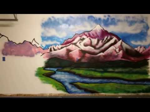 STOP MOTION INDOOR MURAL BSU ART 108 CONOR CDEBACA