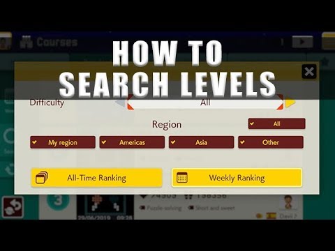 Part of a video titled Super Mario Maker 2 how to search levels - YouTube