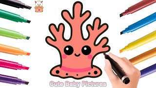 How to Draw a Cute Coral - Fun and Easy Drawing for Kids!