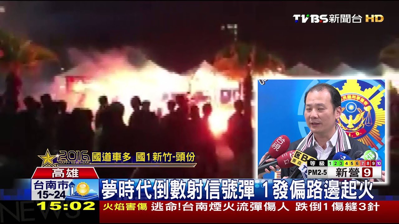 跨年不平靜！　南、高晚會射信號彈釀驚慌
