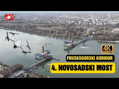 4. novosadski most na Dunavu - Sremska Kamenica, januar 2026 (dron video) 