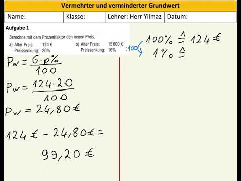 Vermehrter und verminderter Grundwert