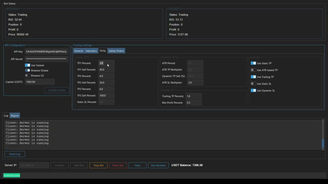 Prime Spot DCA Trading Bot – Demo